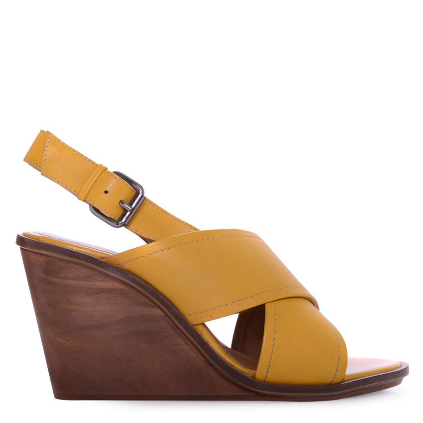 Leather Wedge Sandals - filafifithu 